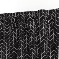 Small Arrow Chevron -Onyx Linen