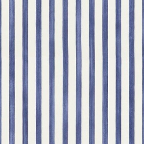 Faded Nautical Stripes // Blue // Vertical