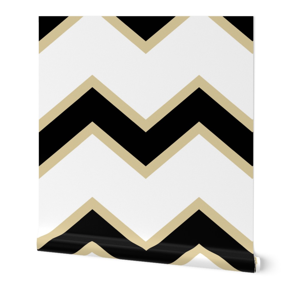 Black Gold Chevron Large