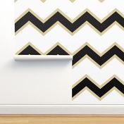 Black Gold Chevron Large