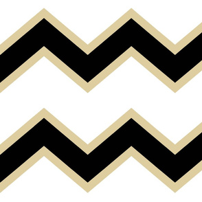 Black Gold Chevron Large