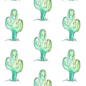 watercolour cactus