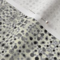 Dancing Dots and Spots of Grey on Magnolia Cream