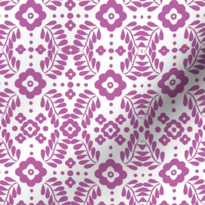 Floral Motif - Radiant Orchid