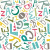 Alphabet Fun Warm (Preppy) Wallpaper