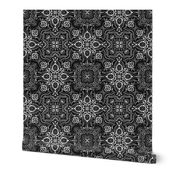 Mosaic Bandana - Large  - black white