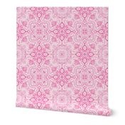 Mosaic Bandana - Large - pink & white