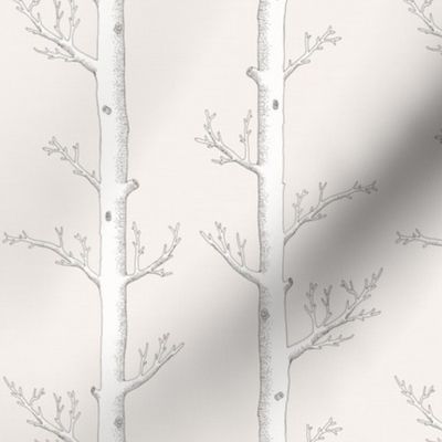 Birch Forest in Antique White // standard