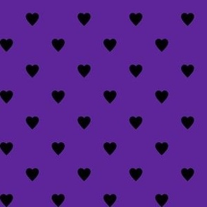 Black Hearts on Purple