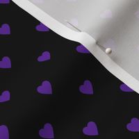 Purple Hearts on Black