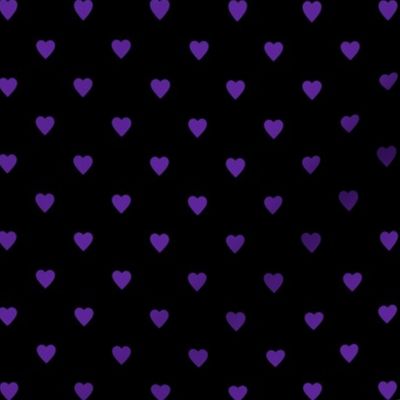 Purple Hearts on Black