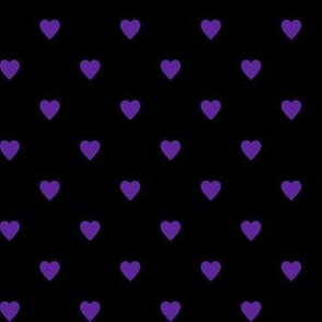 Purple Hearts on Black