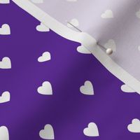 White Hearts on Purple