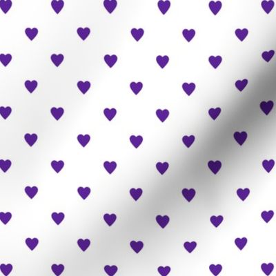 Purple Hearts on White