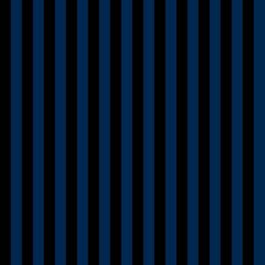 Quarter Inch Navy Blue and Black Vertical Stripes