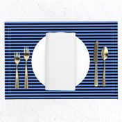 Quarter Inch Cornflower Blue and Black Horizontal Stripes