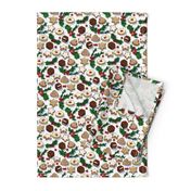 Traditional Christmas Cookies with Holly Berries small print