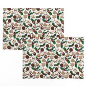 Traditional Christmas Cookies with Holly Berries small print