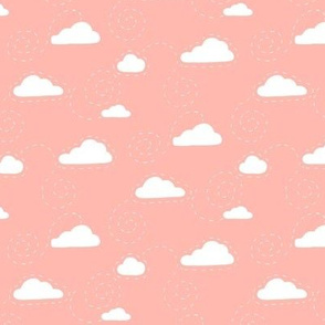 Clouds White on Coral