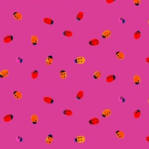 ladybug pink small Braille polka dot