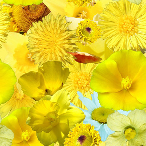 Yellow Floral Large Print