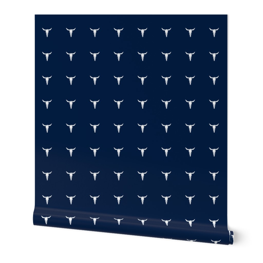 longhorn skull // navy blue kids baby mini dolls dresses