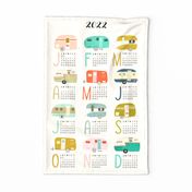 Happy Campers 2022 Tea Towel Calendar