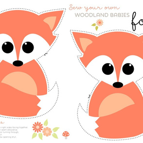 Sew your own baby fox - 2 fronts