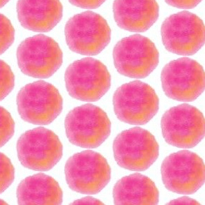 15-05A Watercolor spots Dots pink orange circle Cloud Puffs_Miss Chiff Designs