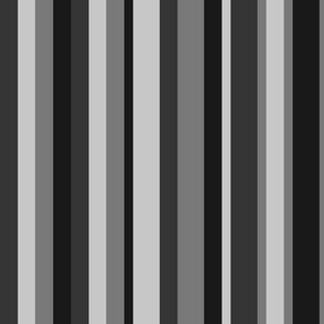 BN1 -  Black and Grey Stripes - Lengthwise