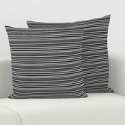 BN1- Narrow Variegated Stripes in Black and Grey - Crosswise