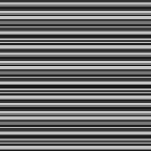 BN1- Narrow Variegated Stripes in Black and Grey - Crosswise