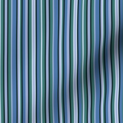 BN3 - Narrow Variegated Stripes in Rustic Blues and Greens