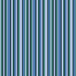 BN3 - Narrow Variegated Stripes in Rustic Blues and Greens