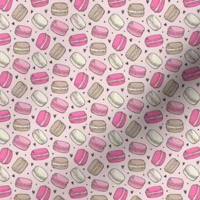 Macarons Sweets Candy on Pink Smal Tiny 0,75 inch