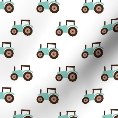 Super cool kids tractor farm truck country side adventures mint brown retro