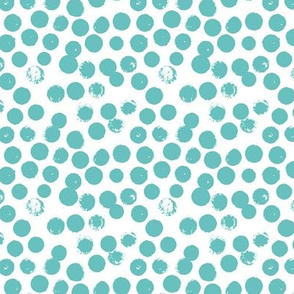 Pastel love brush circles, spots and dots and spots hand drawn ink illustration pattern scandinavian style in blue