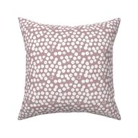 Pastel love brush circles, spots and dots and spots hand drawn ink illustration pattern scandinavian style in soft lilac gray
