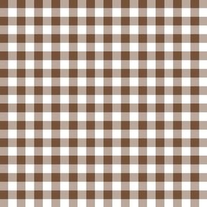 1/4" Toffee Brown Gingham Checks
