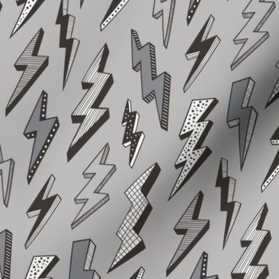 Bolt Lighting Comic Superhero Bolts in Grey