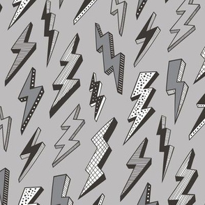 Bolt Lighting Comic Superhero Bolts in Grey