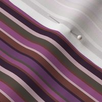 BN 4  -Narrow Stripes in Purple - Burgundy - Mauve - Moss Green 