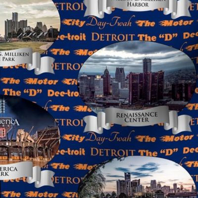 Detroit Navy/Orange Background