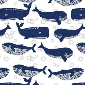 whales // whale ocean animals stamps block print kids baby cute