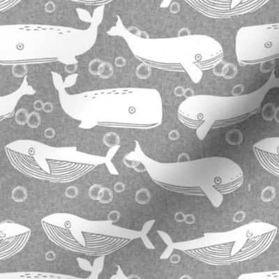 whales // whale ocean kids linocut cute kids baby nursery sweet ocean animals design