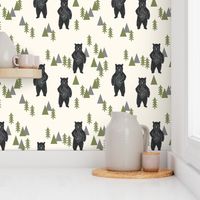 forest bear // camping bear trees forest woodland bears
