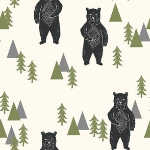 forest bear // camping bear trees forest woodland bears