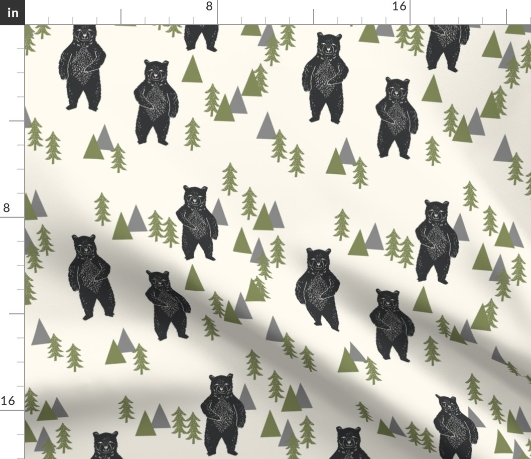 forest bear // camping bear trees forest woodland bears