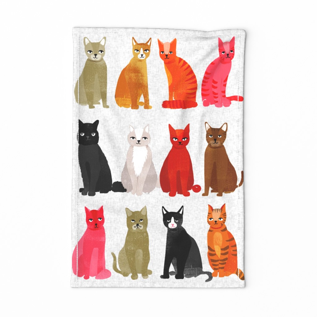 tea towel // light cats kittens cute pets design