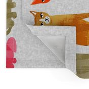 tea towel // light cats kittens cute pets design